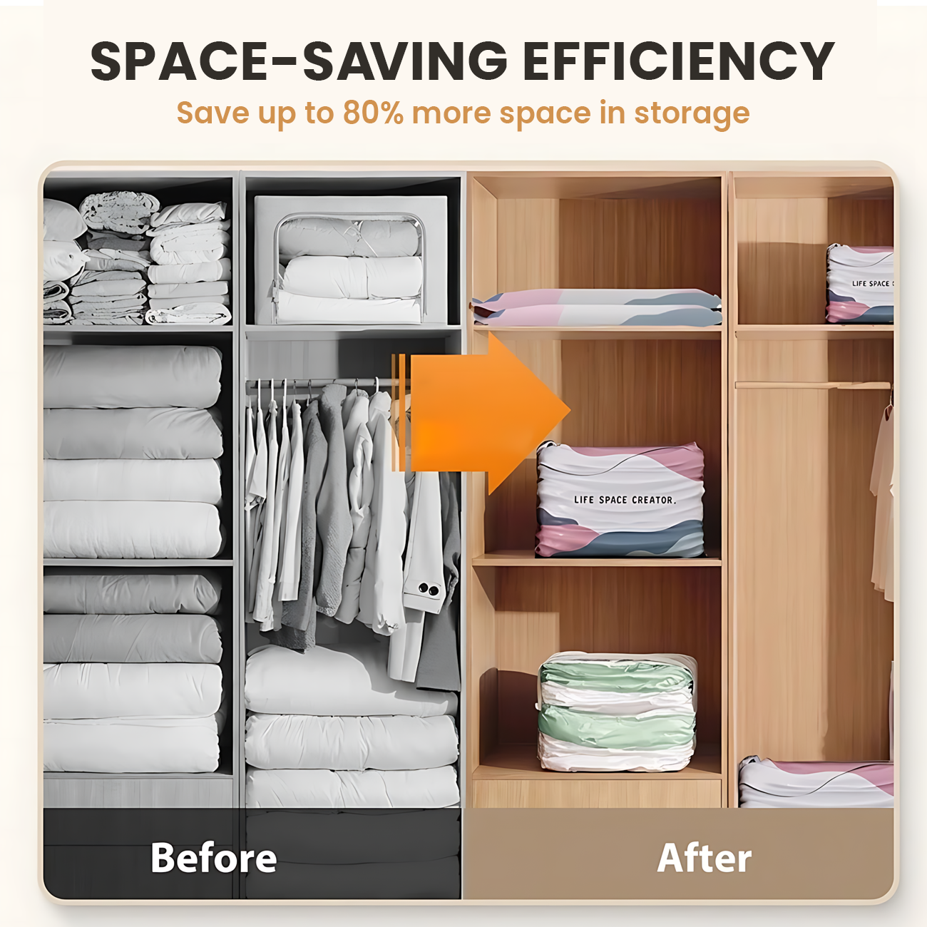 🔥 Last Day 60% Off 🧳No‑Pump Vacuum Storage Bags 🗄️ Free Up 80% More Space in Seconds