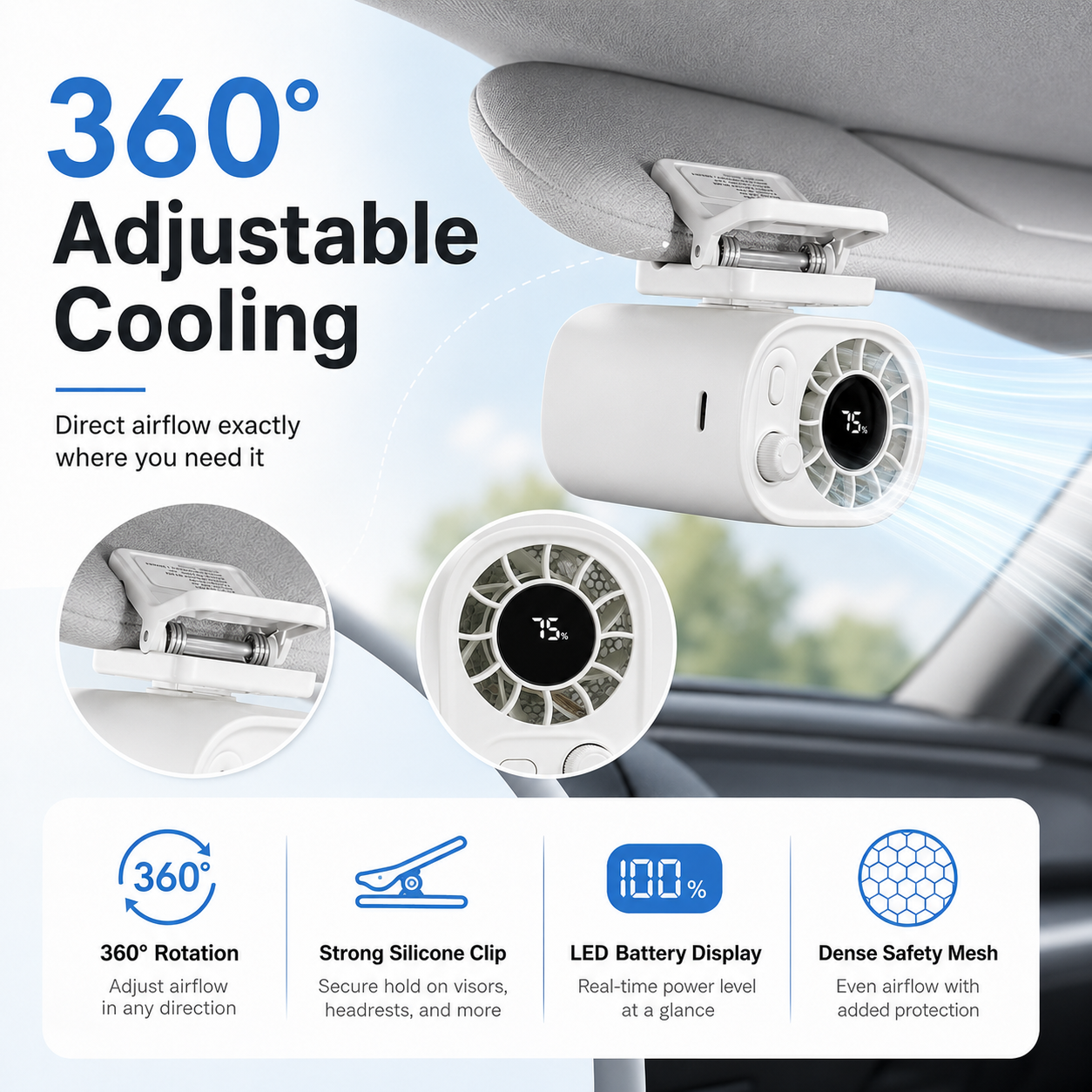 Smart Portable Rechargeable Fan
